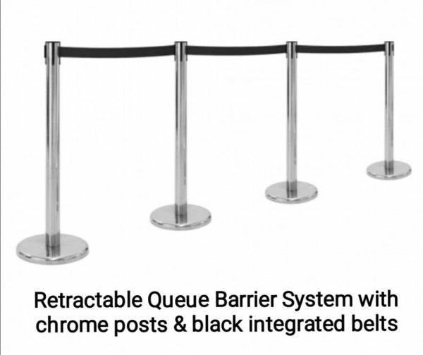 Chrome Retractable Queue Barrier Systems - Image 6