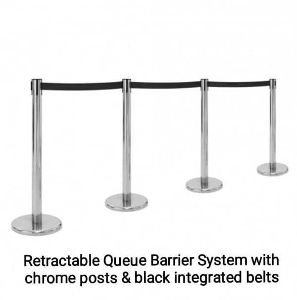 Chrome Retractable Queue Barrier Systems - Image 10
