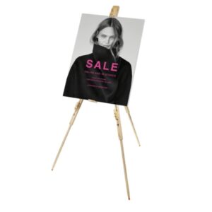 Collapsible wooden easel with strong tripod style legs high quality lock system