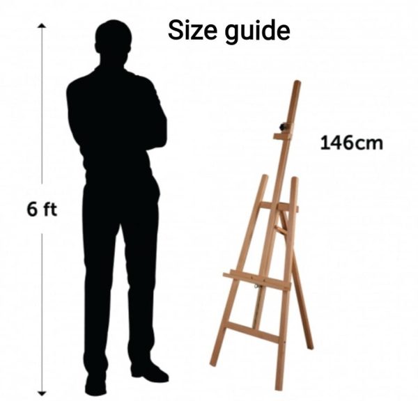 A-Frame Wooden Easel finished in a light wood stain - Image 3