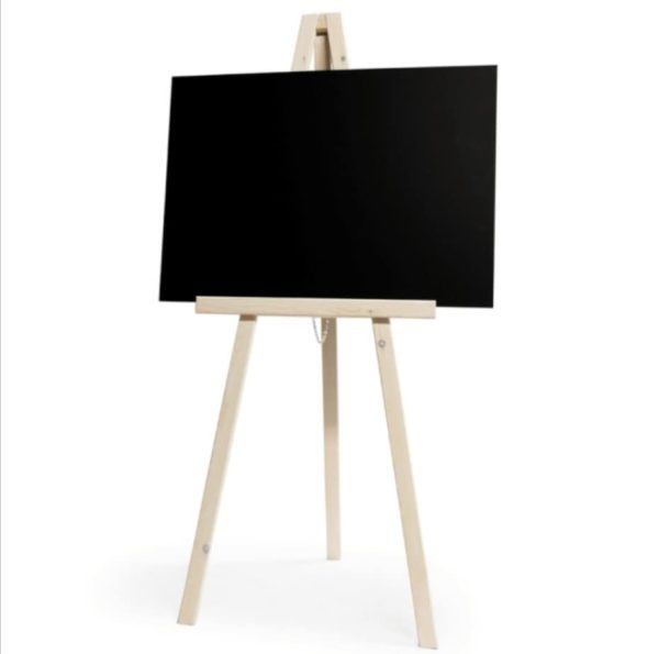 Freestanding easel available in a Dark oak, black or white finish,