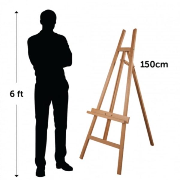 Contemporary Beech Wood Easel for use with chalk boards or canvases - Image 3