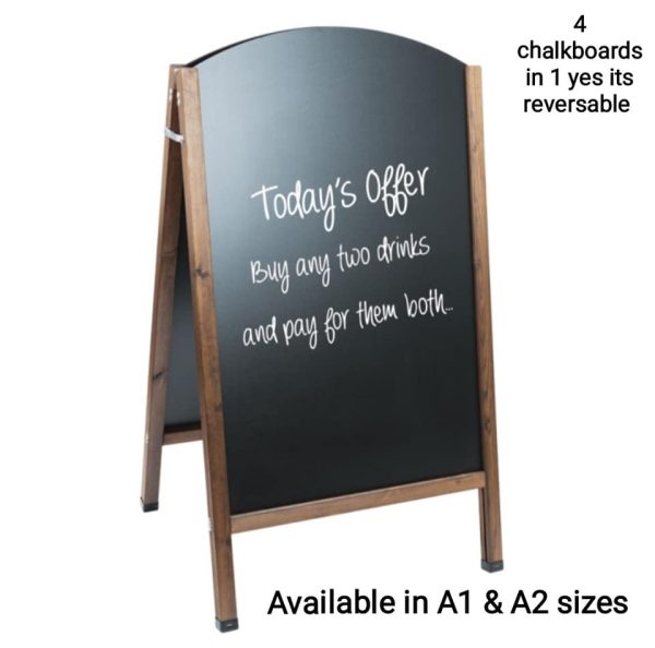 A-Board with Reversible Chalk Boards for 4 different displays - Image 5
