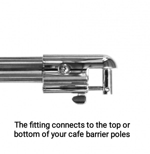Cafe Barrier System Cross Rails in chrome or black - Image 4