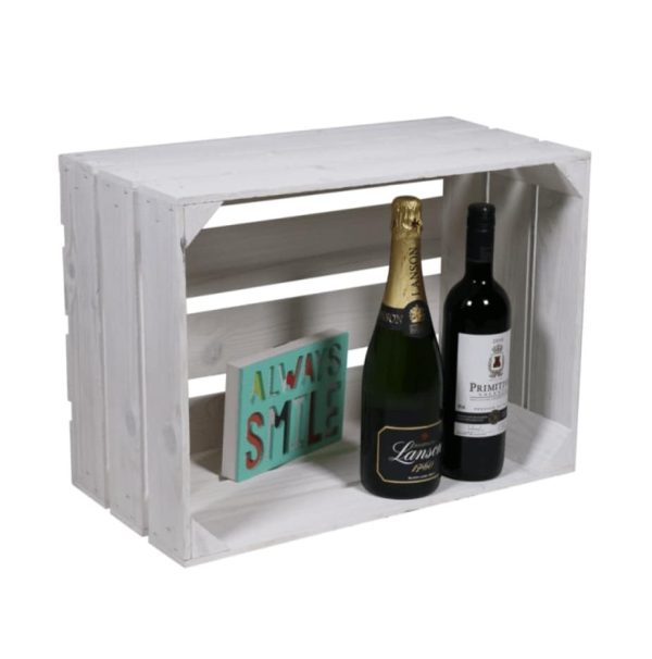 Create a shabby chic display with our White Wooden Crate - Image 6