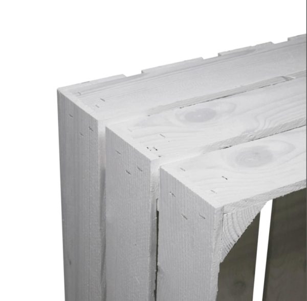 Create a shabby chic display with our White Wooden Crate - Image 4