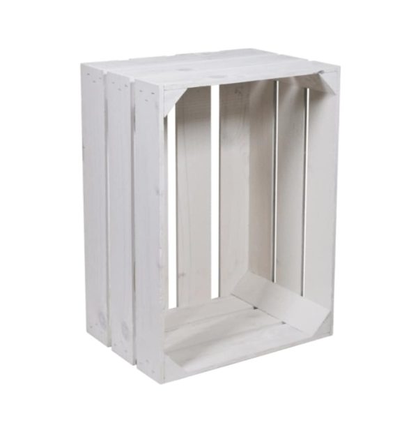 Create a shabby chic display with our White Wooden Crate - Image 5
