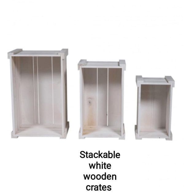 Create a stunning display with our White solid pine Display Crates in 3 sizes - Image 7
