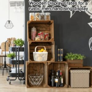 Wooden Display Crates are ideal for showcasing natural products,