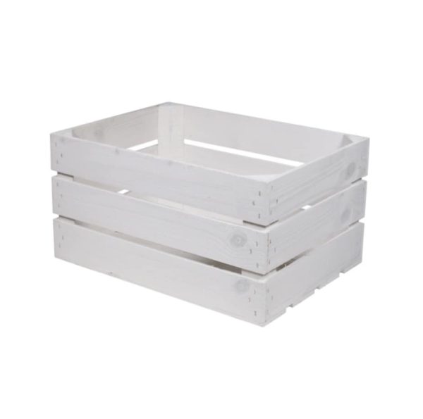 Create a shabby chic display with our White Wooden Crate - Image 3