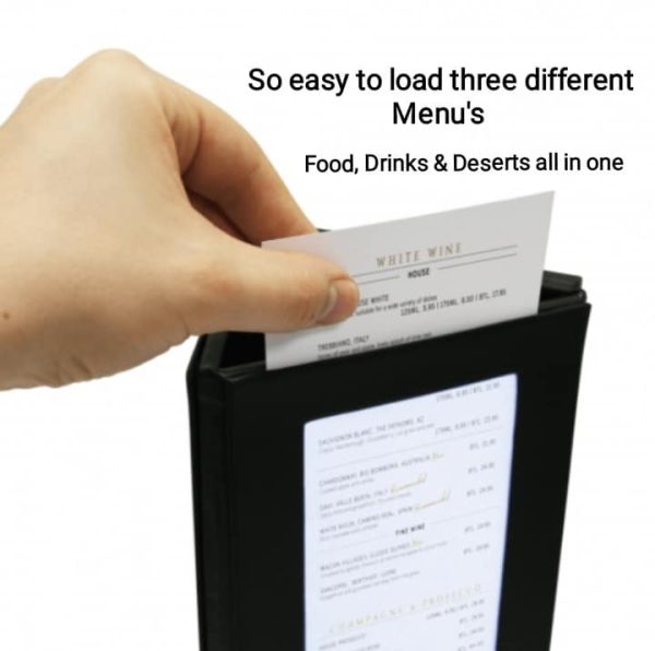 Illuminated Three Sided LED Backlit Menu - Image 2