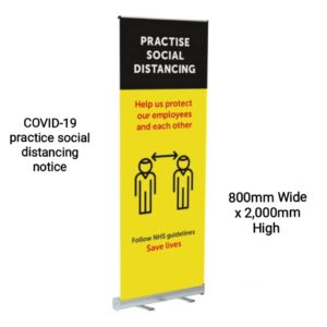 Single Sided Roller Banner Kit including base