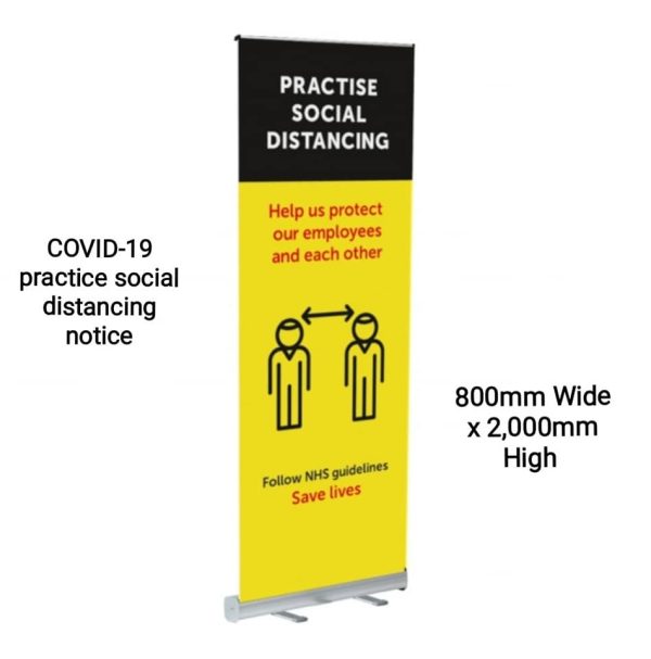 Single Sided Roller Banner Kit including base