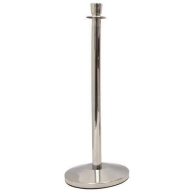 Polished Chrome Pole and Rope Barrier System - Image 5