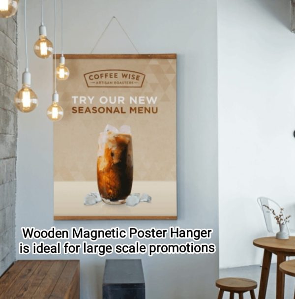 Wooden Magnetic Poster Hanger - Image 2