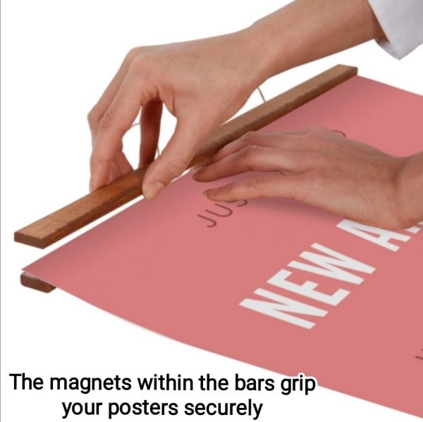 Wooden Magnetic Poster Hanger - Image 5