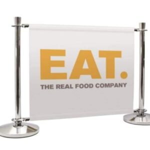 Polished Chrome & Black powder coated steel Cafe Barrier Systems