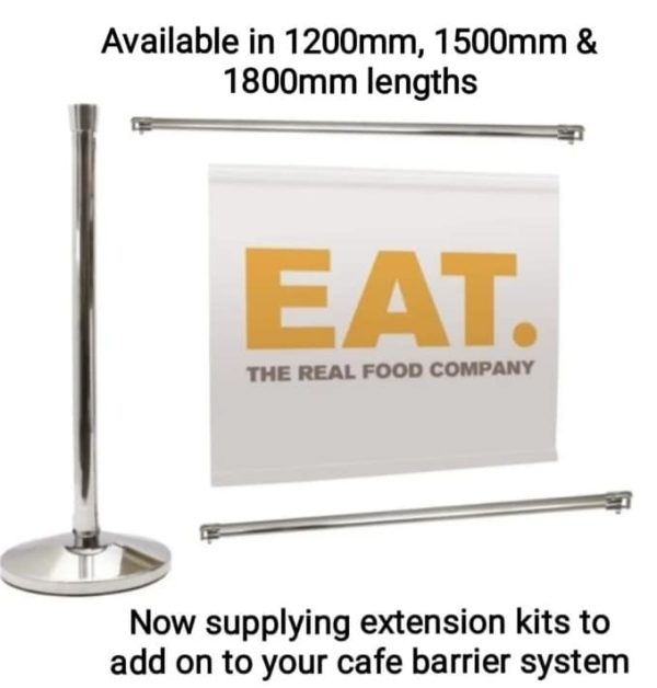Extend your Cafe Barrier System with our simple Extension Kit