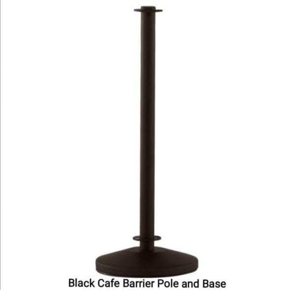 Polished Chrome & Black powder coated steel Cafe Barrier Systems - Image 2