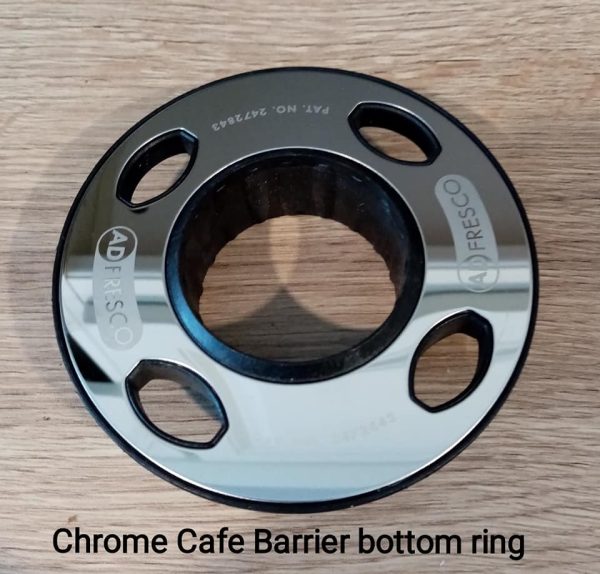 Chrome Cafe barrier bottom rings & end joining clips