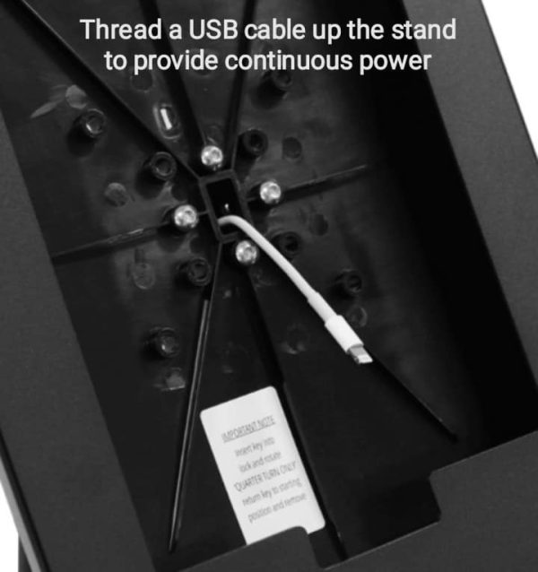 Secure Lockable iPad Holder available in black or white, - Image 4