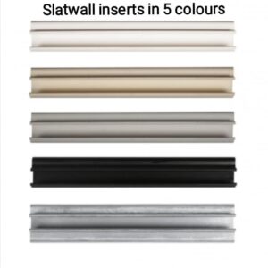 Slatwall inserts designed for use with our Slatwall Panels.