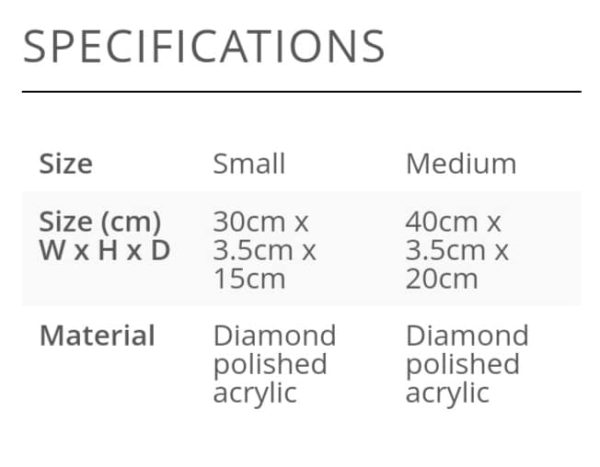 Acrylic Slatwall Shelf designed with a 90 degree front lip - Image 5