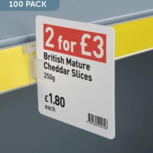 SuperGrip Shelf Edge Sign Clip for use on scanner rails
