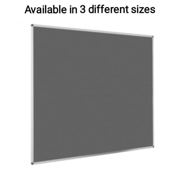 Aluminium framed felt noticeboard for portrait or landscape use - Image 2