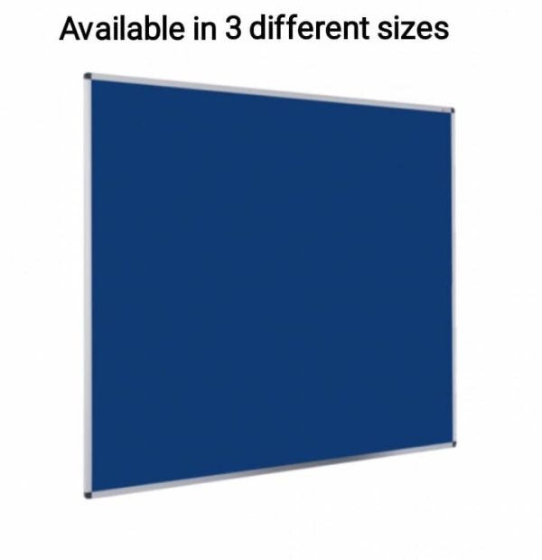 Aluminium framed felt noticeboard for portrait or landscape use - Image 3