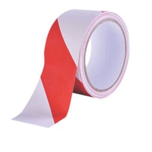 FLOOR MARKING TAPE RED / WHITE 33M X 50MM