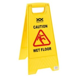 Heavy duty yellow "wet floor" sign 24 inch