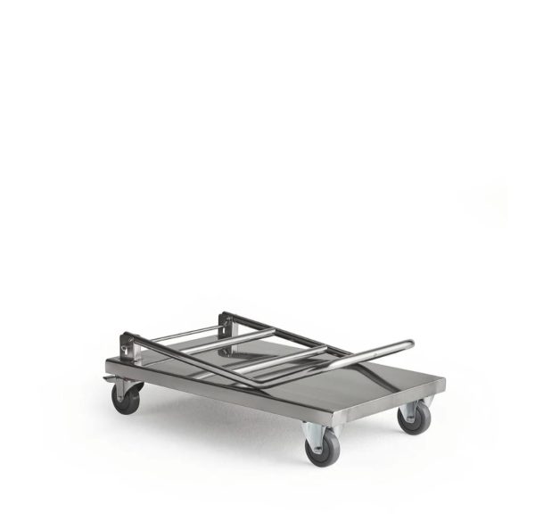 Collapsible stainless steel trolley. - Image 5