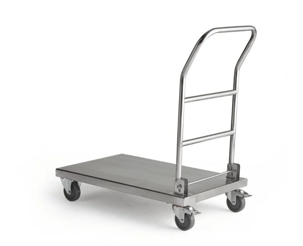 Collapsible stainless steel trolley. - Image 4