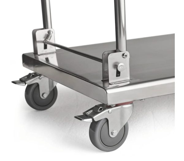 Collapsible stainless steel trolley. - Image 2