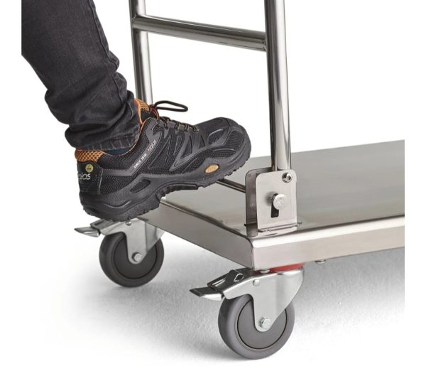 Collapsible stainless steel trolley. - Image 3