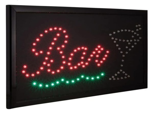 Our new LED sign "BAR" features Red, blue & green (flashing) lights. Includes a220v AC adaptor & 130cm cable - Image 4