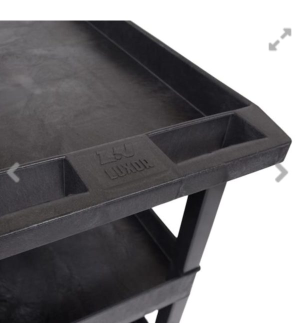 3-Shelf Black Tub Utility Cart holds 181kg - Image 6