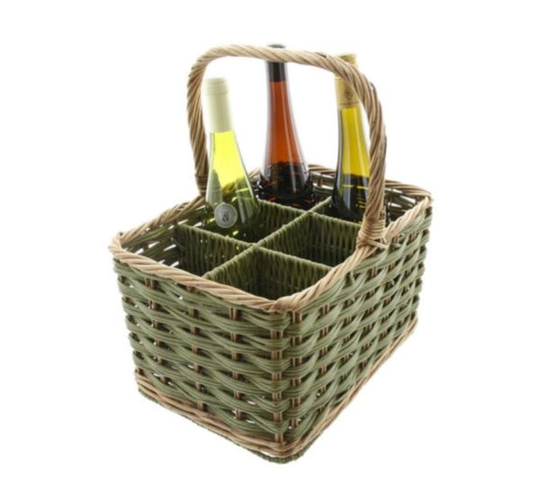 Our new Bottle Basket "Washed Green" is available in 2 Styles