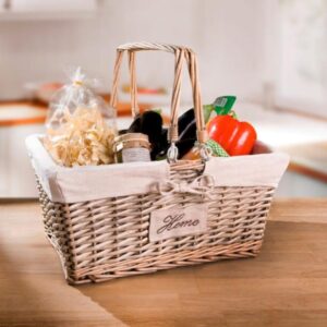 Willow Shopping Basket "HOME" 420mm x 320mm