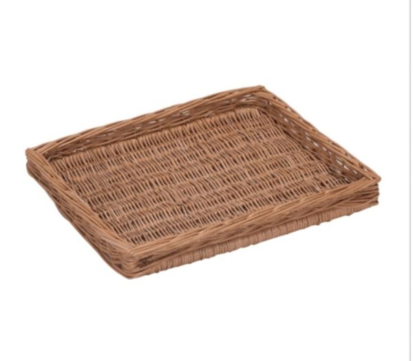 Shallow Wicker Display Tray