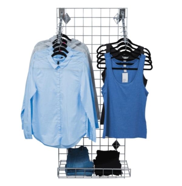 6ft Polished Chrome Gridwall Hanging Display Kits - Image 2