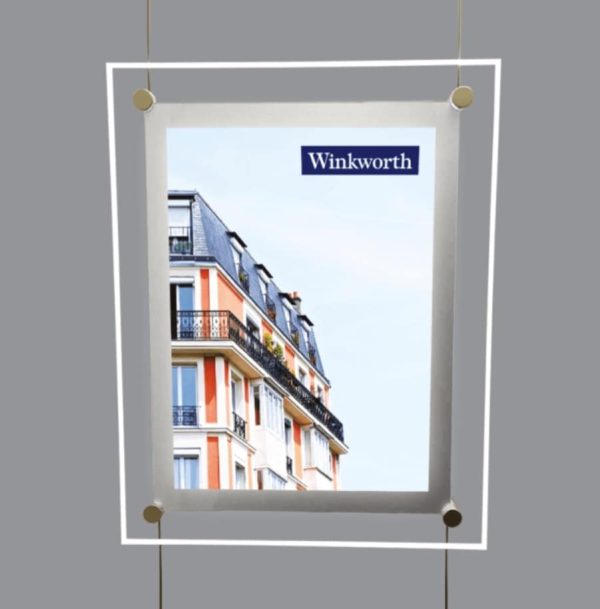 Energy-efficient Double Sided Cable Kit Window Displays with illuminated poster pockets - Image 8
