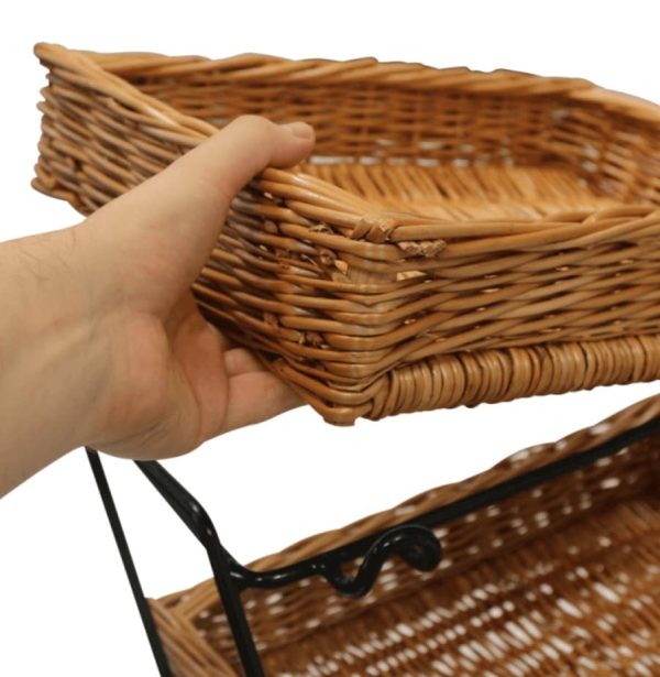 Our new Countertop Tiered Wicker Basket Display - Image 4