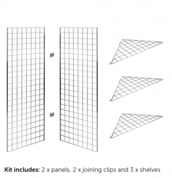 Gridwall Corner Display Kit for hanging and storing various products instore - Image 3