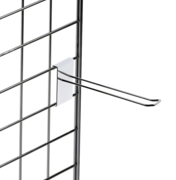 Chrome Gridwall Double Prong Hooks in five different lengths - Image 2
