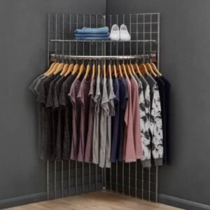 Gridwall Corner Display Kit for hanging and storing various products instore