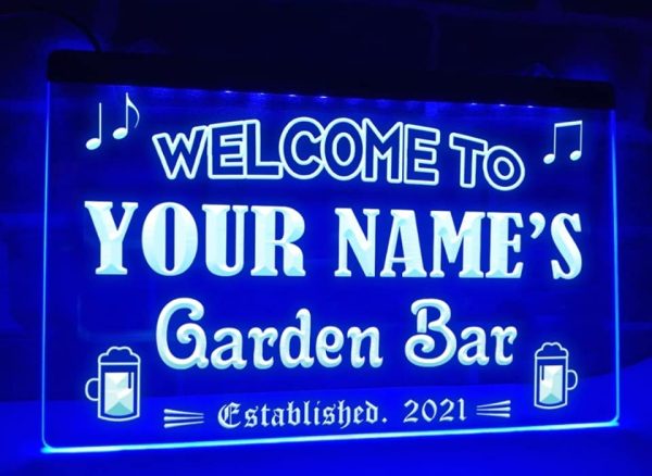 Garden Bar Personalized Illuminated Signs. - Image 4