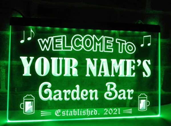 Garden Bar Personalized Illuminated Signs. - Image 5