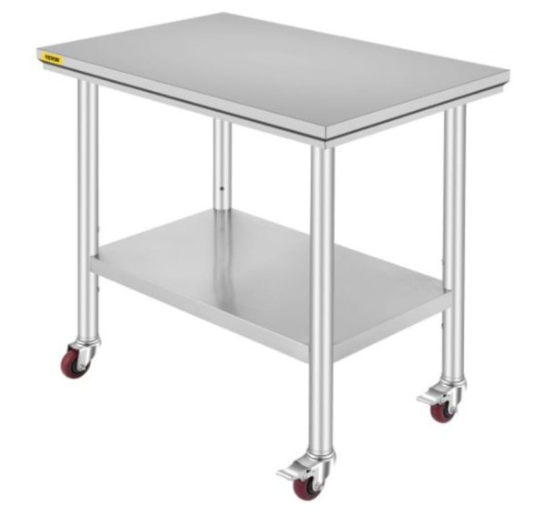 36" x 24" Stainless Steel Table Work Bench. - Image 2
